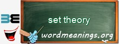 WordMeaning blackboard for set theory